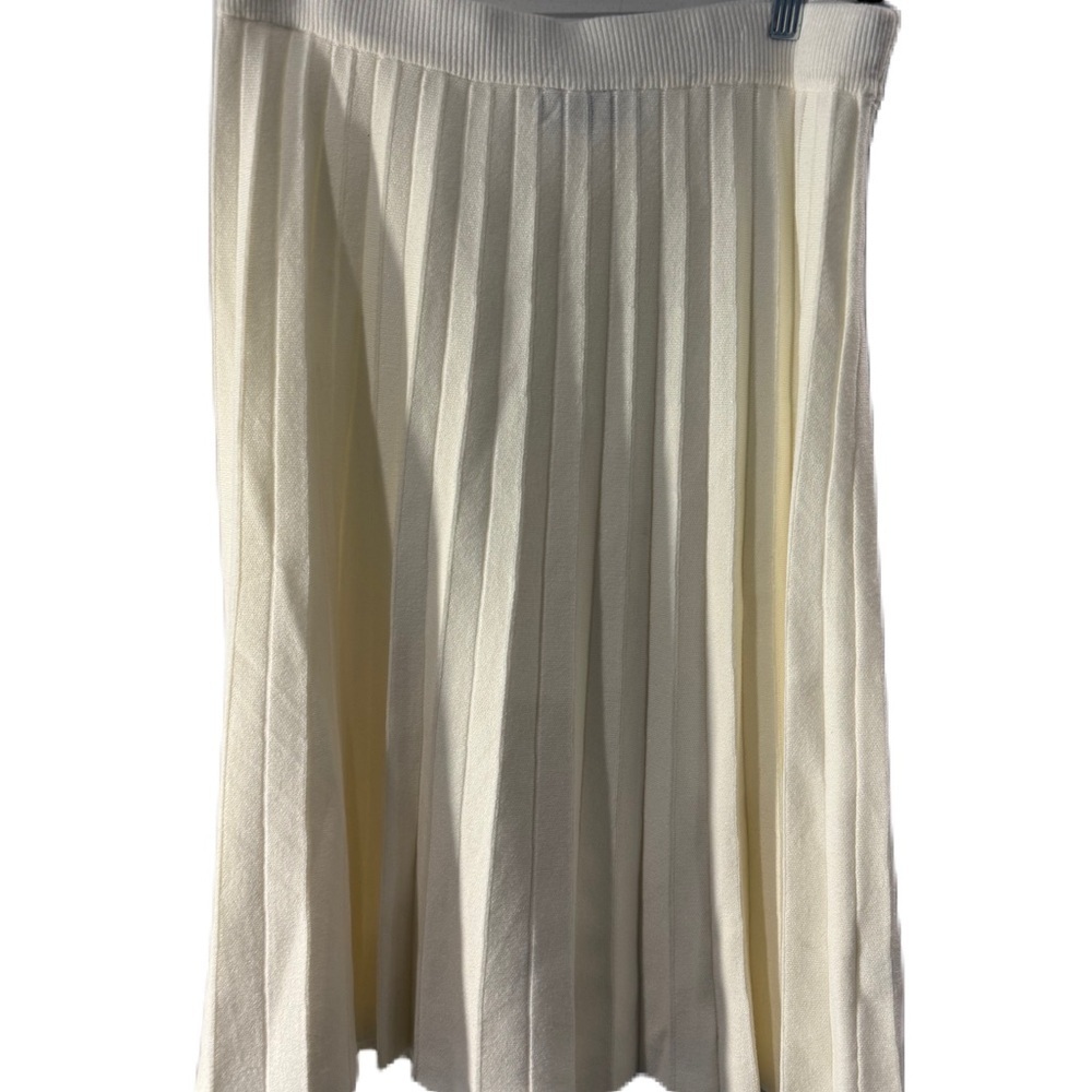 Slate women’s xl Chic Cream A-Line Pleated Skirt